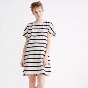 Madewell Tomboy Pocket Tee Dress in Stripe